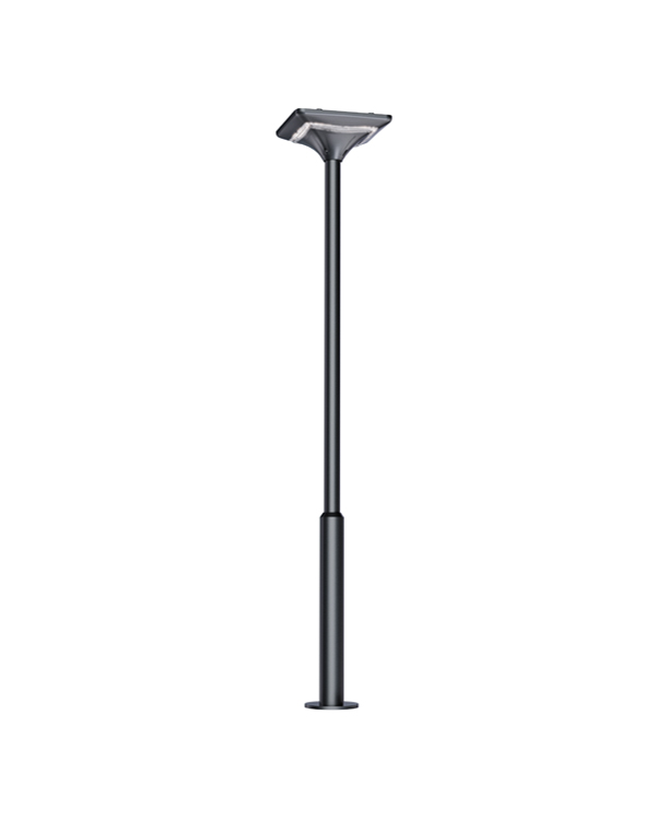 Lampe solaire de jardin à LED annulaire à boîtier carré de 40 W