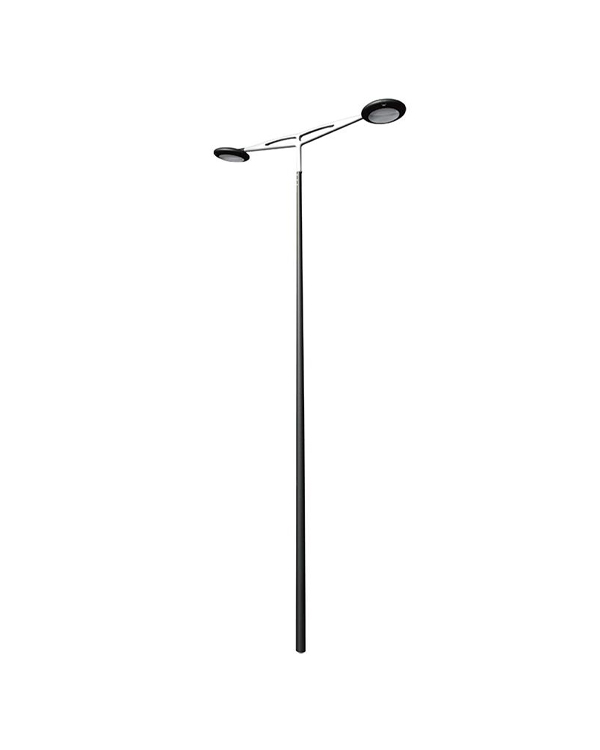 Poteau de lampadaire décoratif à double bras