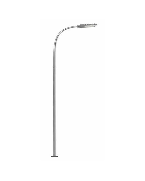 Poteau de lampadaire solaire à bras unique