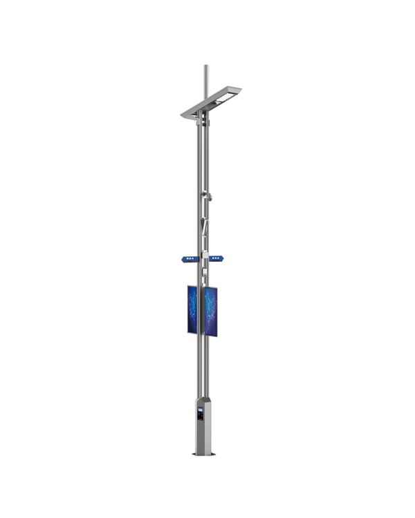 Poteau lumineux intelligent minimaliste à double écran ZHLU-07