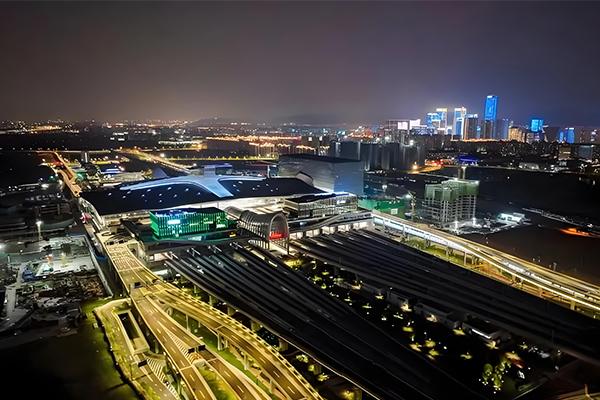 Projet de sécurité routière et d'éclairage routier pour les sections non ferroviaires de la gare de Hangzhou Ouest