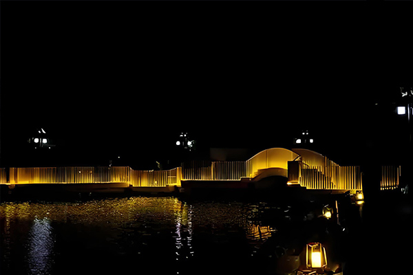 Magnifique projet d'éclairage de campagne, village de Hongling, ville de Xitang, ville de Jiaxing