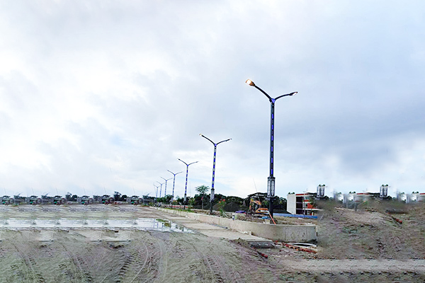Projet d'éclairage paysager de 8 m, Bangladesh